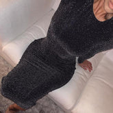 Sparkly long sleeve dress Autumn knee slim fit pencil dresses Glitter o neck bodycon dress shinny club party vestidos